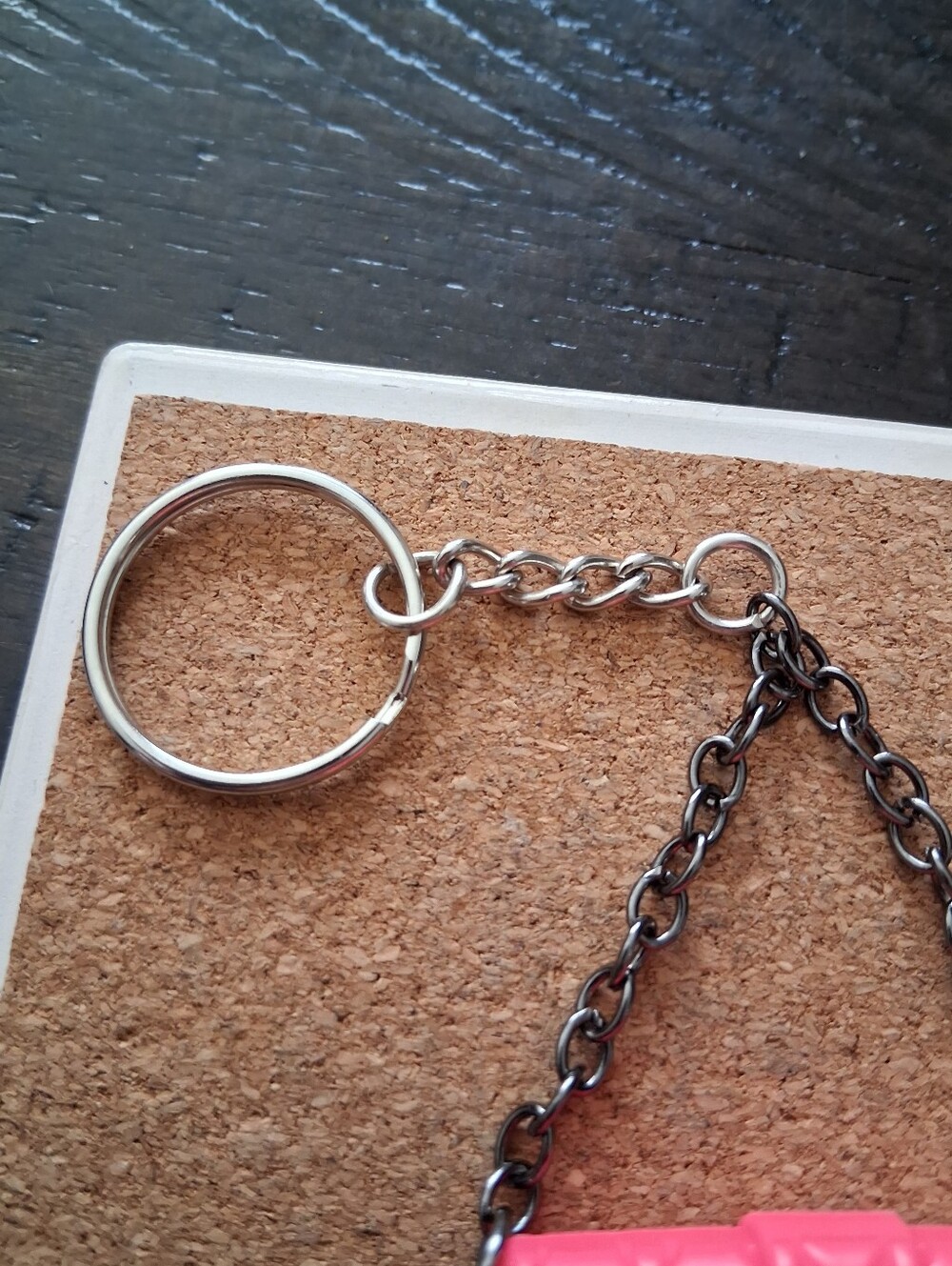 Pink Mini Fashion Bag Silver Keychain - Picture 2 of 3